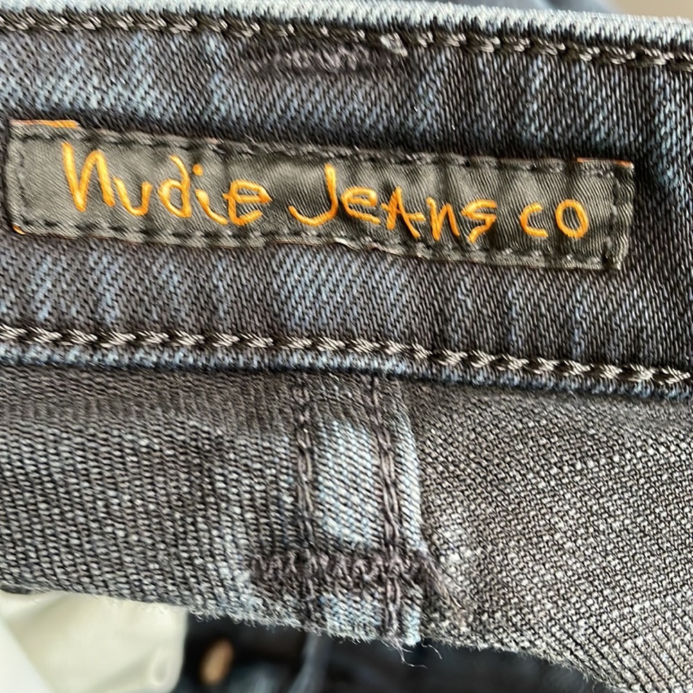 Nudie Jeans Men’s jeans 31 Skinny Lin Black Organic Cotton - Picture 4 of 10